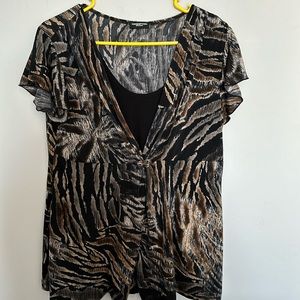 Animal print blouse